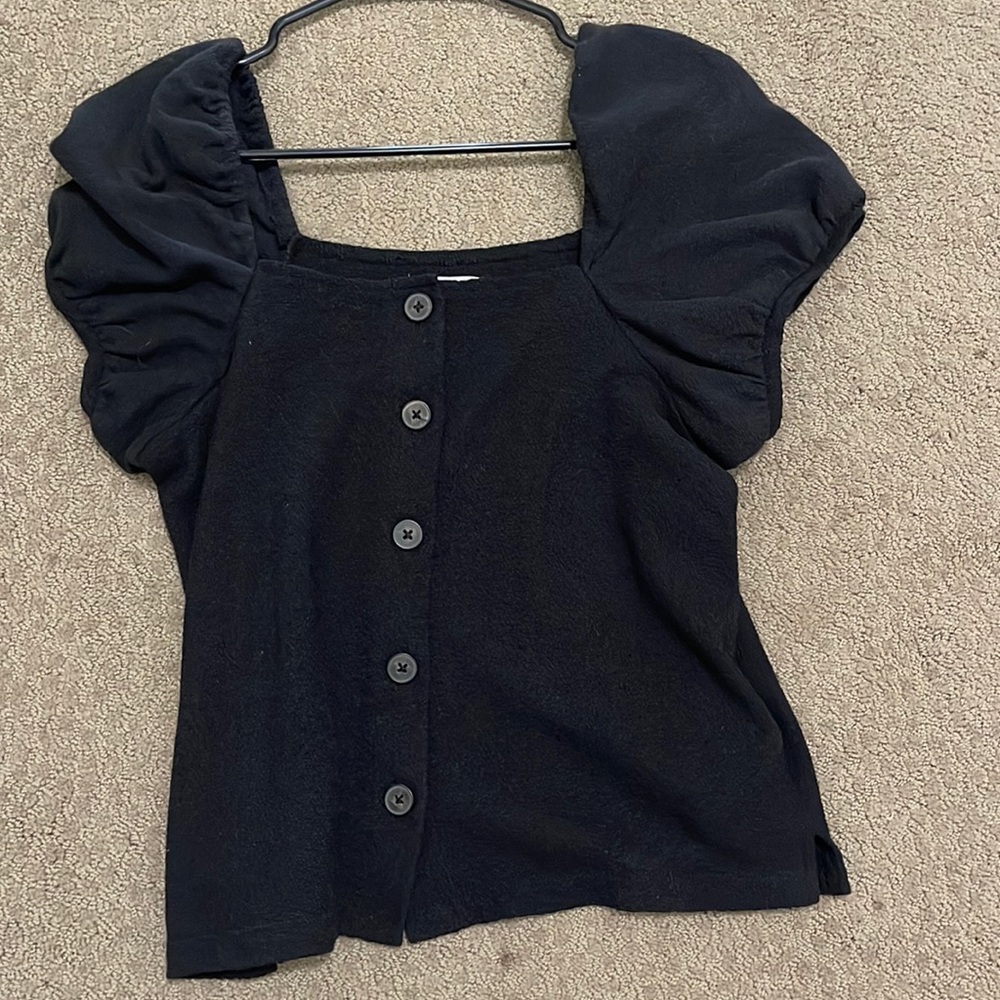 Madewell puffy sleeve button down top